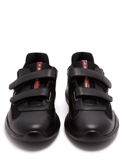 prada sneakers with velcro|Prada denim sneakers.